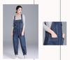 Women Casual Denim Jumpsuit Overalls Fashion Streetwear Casual High Waist Pockets Front Full Length Romper Playsuit Plus Size