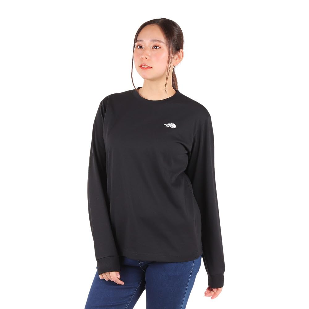 The North Face Back Square Logo Medium L/S Tee, Black,
