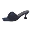 New Style Shoes Square-toed Shoes Thin-heeled One-strap Slippers Versatile High-heeled Sandals Slippers