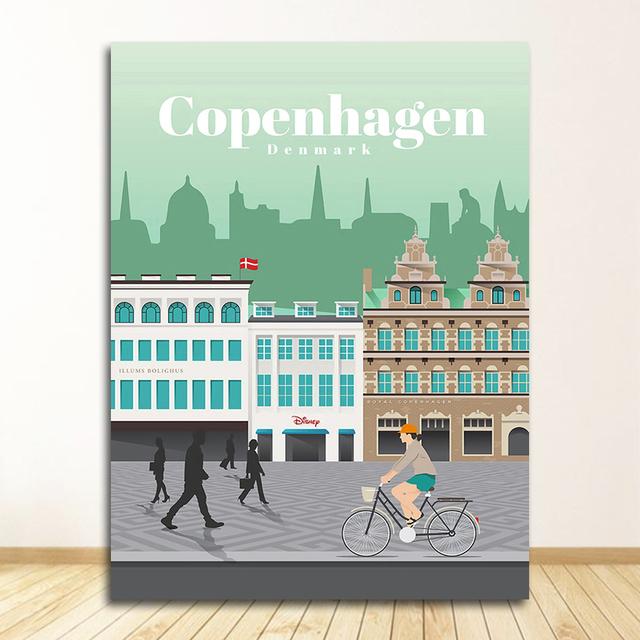 И принты, настенные панно для гостиной, домашний декор, Лондон, Нью-Йорк, Париж, Испания, карта города, настенная живопись на холсте, плакаты на скандинавскую тему