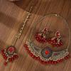 Alloy Tassel Wings Shaped Jewelry Sets Shining Indian Style Rhinestone Jewelry Set Exquisite Rhinestone Necklace Set