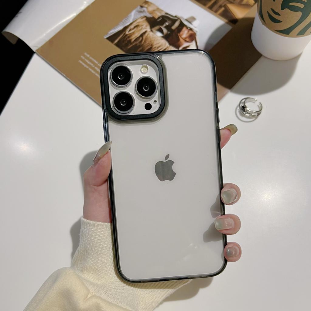 Применимо к Apple 15/14Promax высокопрозрачный плоский акриловый металлический каркас для линз чехол для мобильного телефона Apple 15Pro