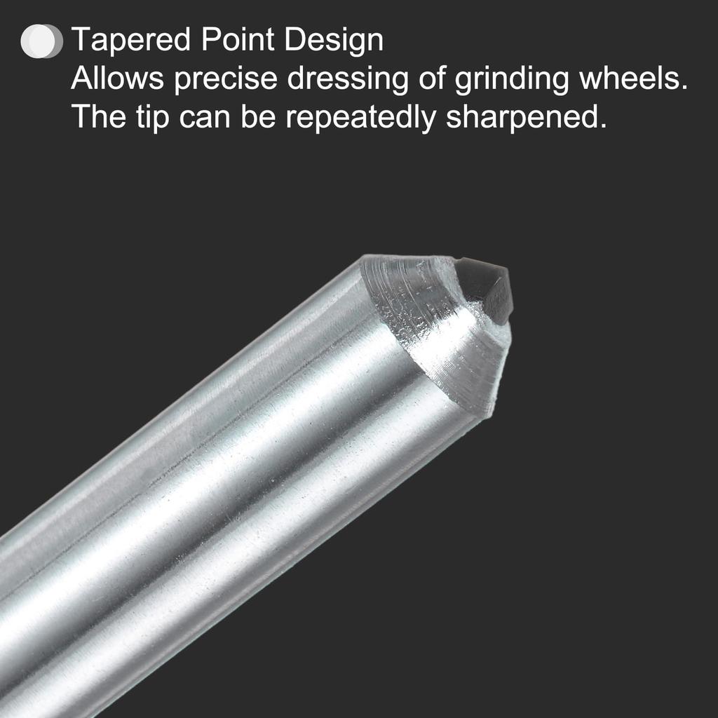 uxcell Diamond Dresser Single Taper Point Grinding Wheel Round Pen Dressing 10mm x Silver 3 Pieces Tool, 150mm, Tone,