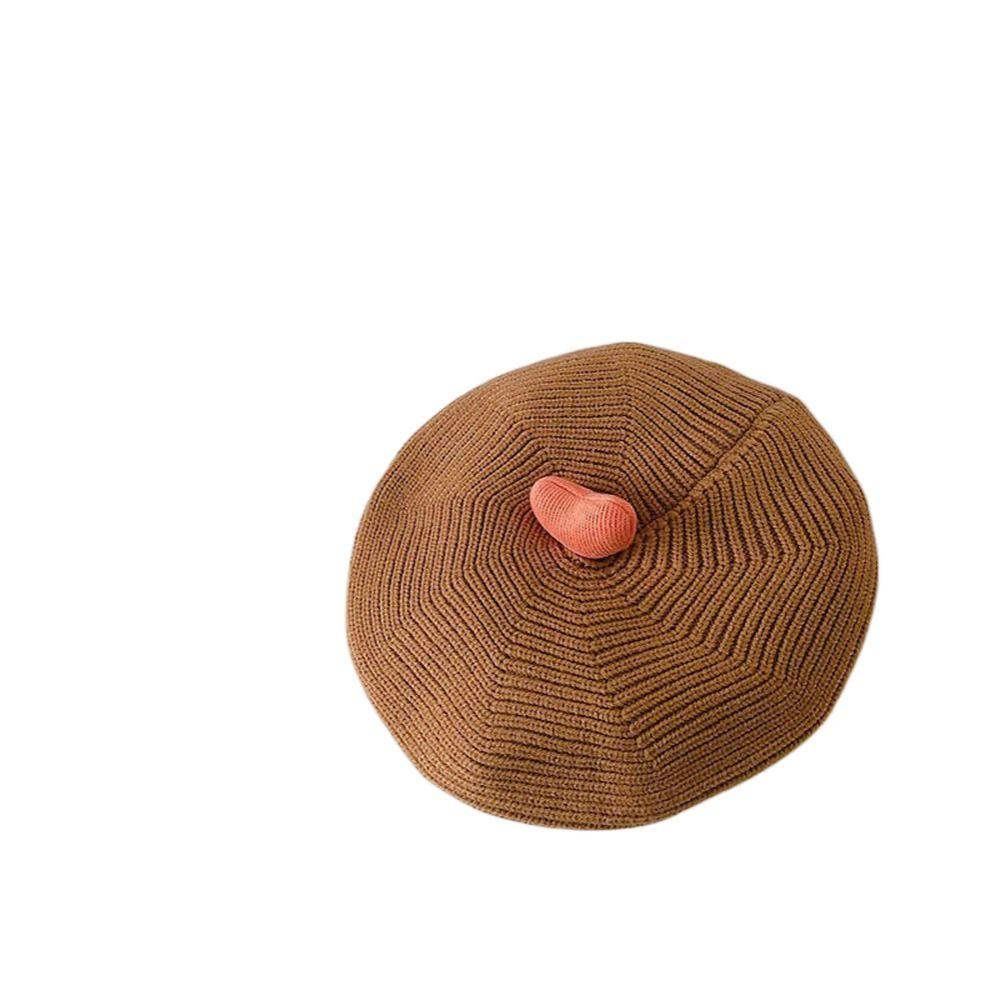 Cute Casual Cotton Baby Knitted Beret Newborn Windproof Infant Beanie Hat Pumpkin Cap Baby Hat Toddler Painter Hat