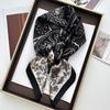 Geometric Print Shawl Square Scarf for Women Satin High Quality Neckerchief Female Hair Bands Ribbon Headband Bandana