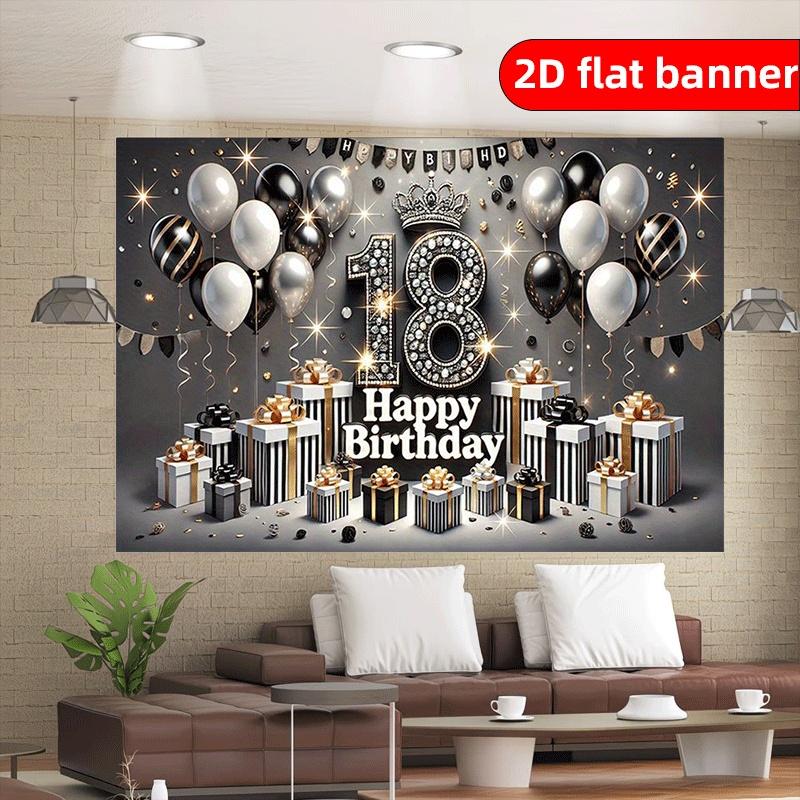 2D Plan 18th Birthday Celebration Digital Design Indoor and Outdoor Activities Background Decoration Multi functional Theme