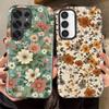 Ретро Маленький Цветок Мода Мягкий Чехол Capa Чехол для Телефона для Samsung Galaxy S25 S24 Ultra S20 FE A36 A56 S23 S23Ultra A26 S25Ultra