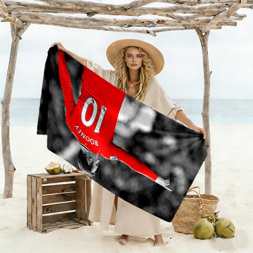 Wayne Rooney Celebration Beach Towel Super Soft Microfiber Quickdry Fabric Comfortable Lightweight