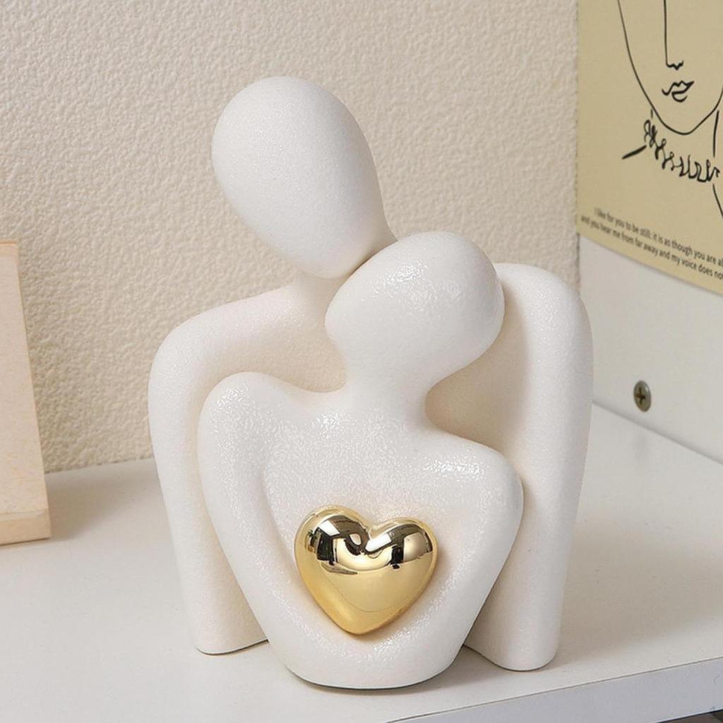 Керамическая парная скульптура для помолвки, подарков на свадьбу ко Дню святого Валентина, украшения стола