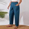 Large-sized Solid-color Women's Long Pants, Comfortable and Casual Straight-leg Pants