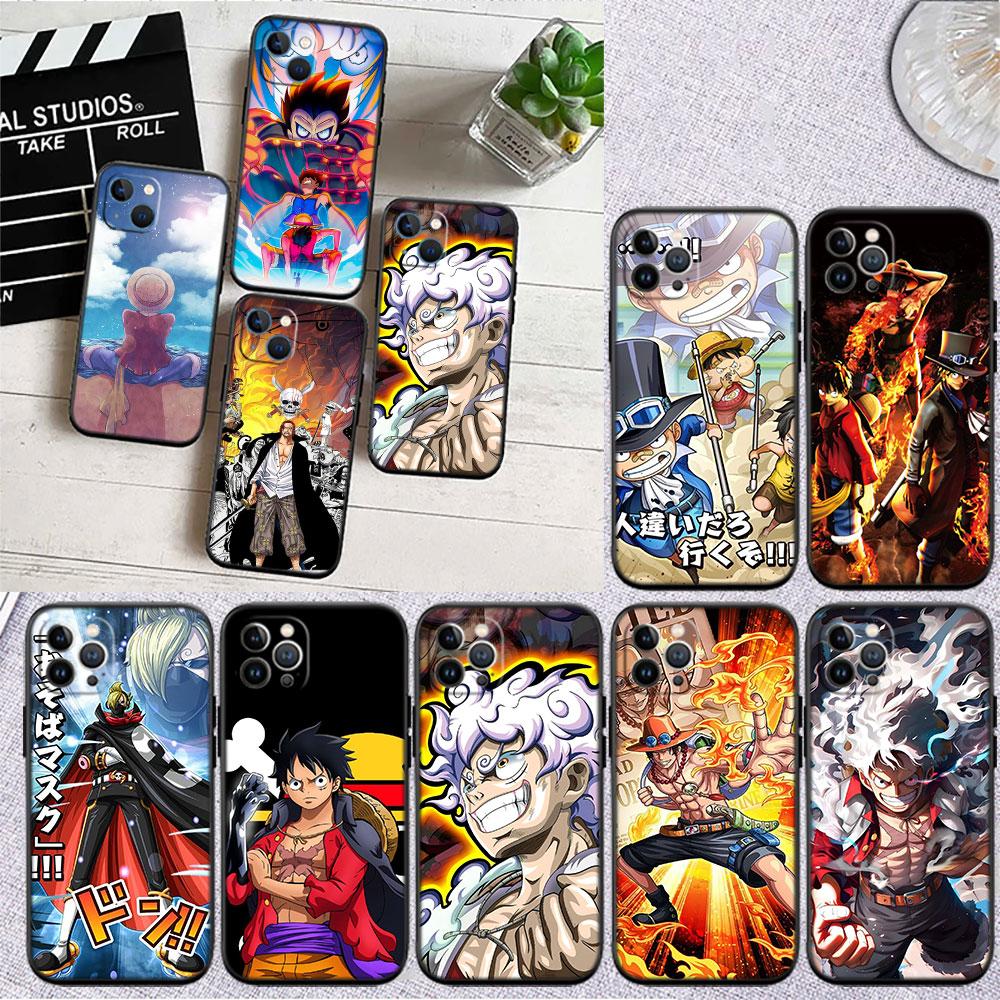One Piece Luffy Soft Shell Phone Case for iPhone 16 15 14 13 12 Pro Max Plus Mini