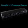 LYNEPAUAIO B028 Усилитель мощности с 2 входами и 8 выходами и коммутатор громкоговорителя, 8-канальный динамик
