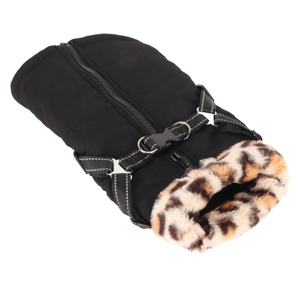 Теплая куртка для собак, стильная ветрозащитная, утолщенная, защита от холода, светоотражающая зимняя куртка для собак с грудью