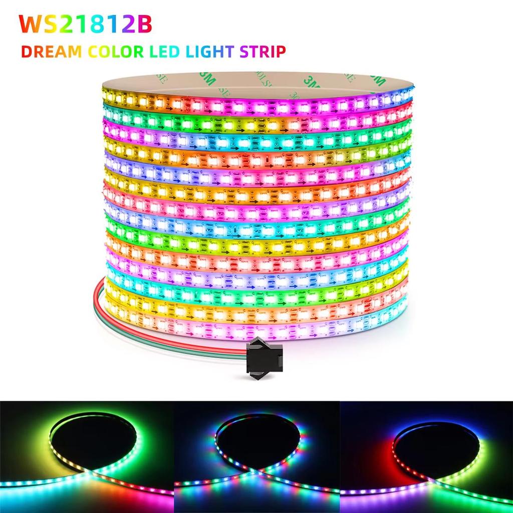 5mm WS2812B LED Strip 60/160 Leds/M DC5V Smart Individually Addressable RGBIC Neon Sign Tape Dreamcolor Fairy Ambinet Lighting