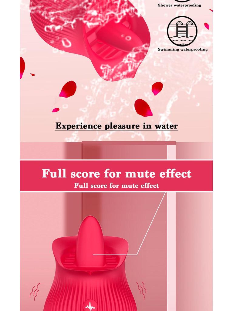 Aifeiya Sound Rose Licking Vibrating Egg - Female Masturbator Flirting Erotic Toy