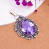 Подвеска из серебра 925 пробы с изменяющимся цветом александрита V8277, фиолетово-розовая подвеска, овальная подвеска, подарок на День святого Валентина, подарок для нее, подарок на день рождения,
