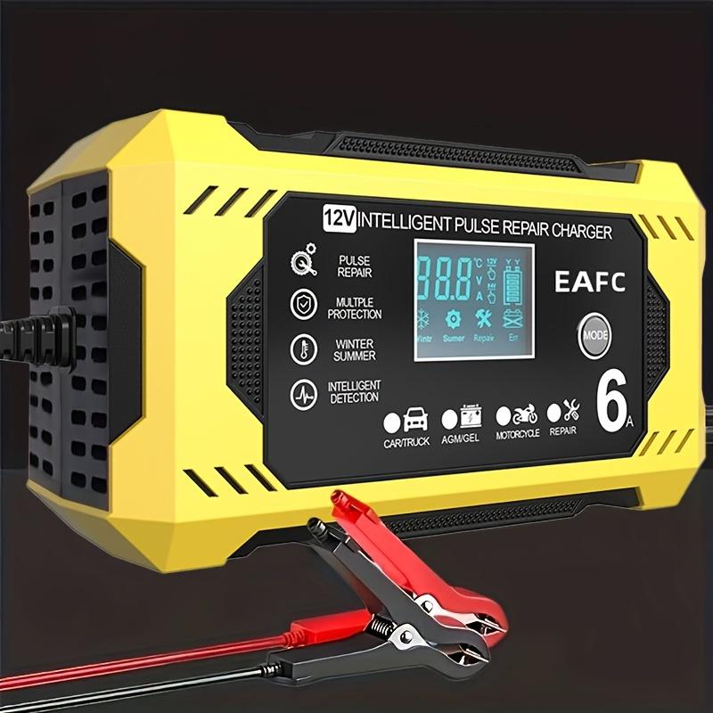 Автомобильное зарядное устройство для аккумулятора, 12 В 6 А интеллектуальное зарядное устройство для аккумулятора, автоматическое устройство для поддержания заряда аккумулятора 12 В 24 В для автомобиля, грузовика, мотоцикла, газонокосилки, морского свинцово-кислотного аккумулятора