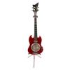 [Q5121] - Red 'Electric Guitar' Design Clock - 16x4. 5x4cm