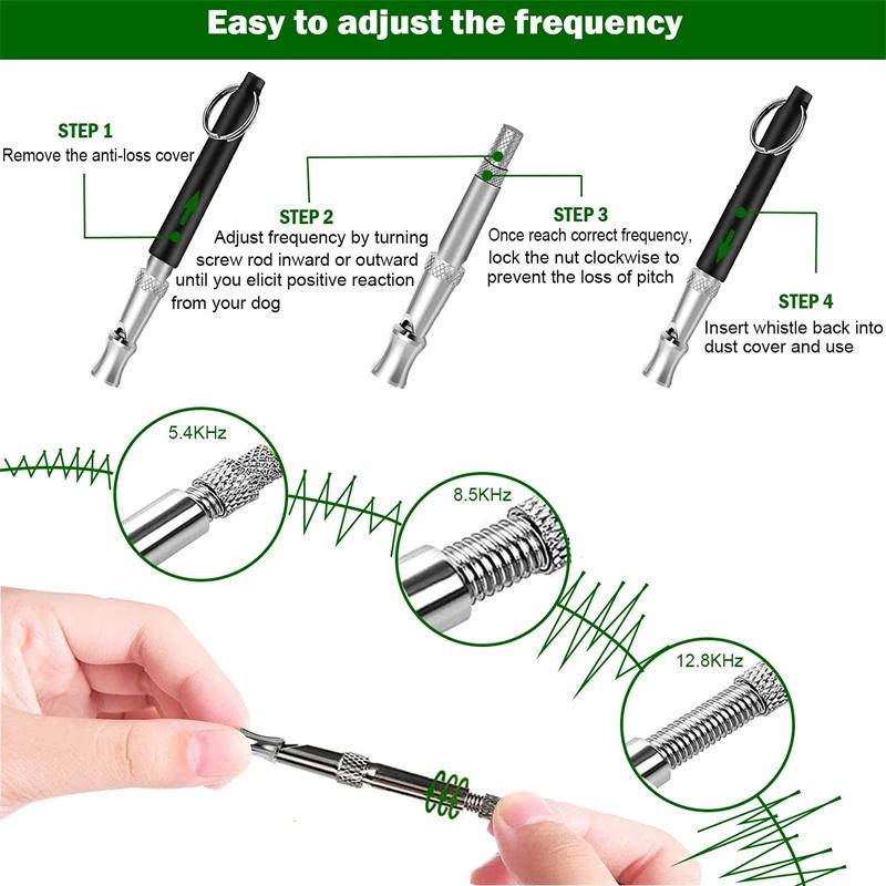 Ультразвуковой регулируемый свисток для дрессировки собак – бесшумный свисток для прекращения лая и обучения подзыву собак
