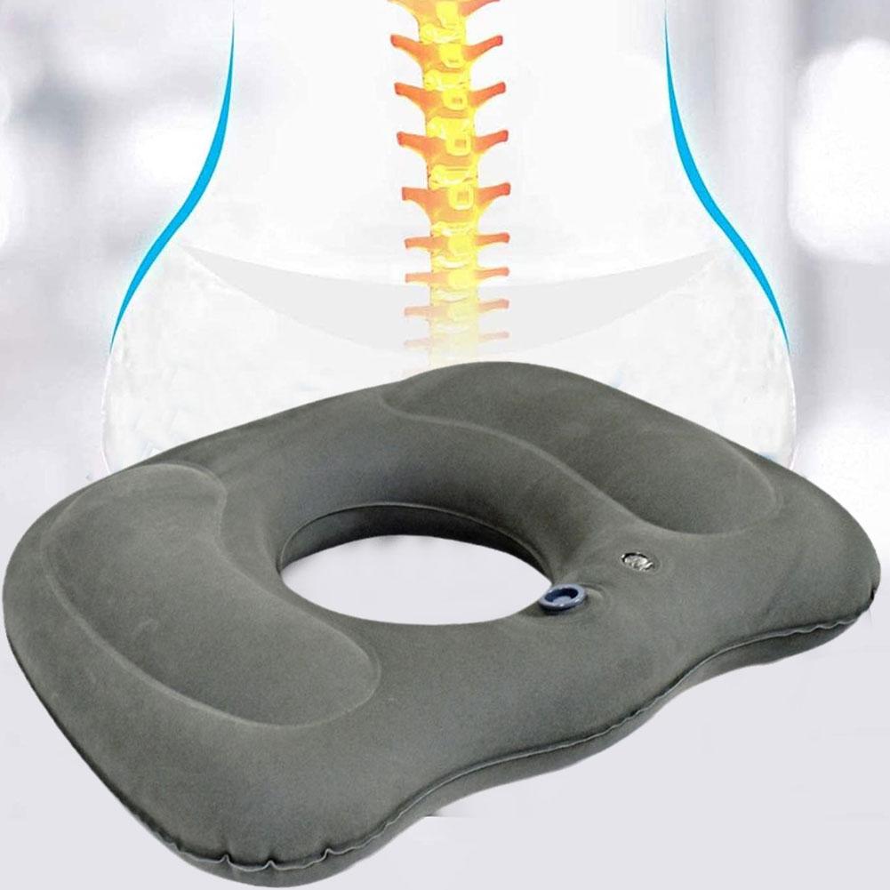 Flocked Buttock Pad Prostate Coccyx Hemorrhoid Sciatica Seat Donut Seat Cushion Inflatable Massage Pillow Chair Seat Cushion