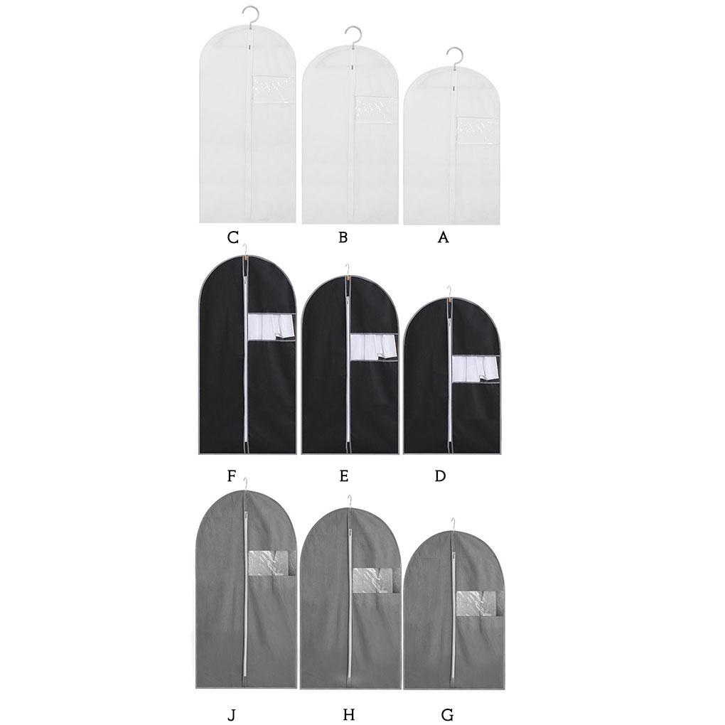 Dust-proof Cover Clothing Coat Hanging Bag Wardrobe Overcoat Suit Non-woven Storage Pouch
