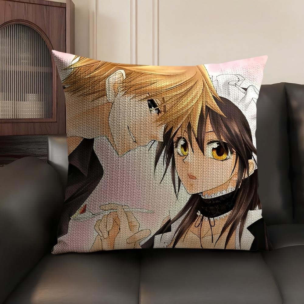 Японский Аниме M-Maid Sama Наволочка Натуральный Лен Органическая Ткань Двусторонняя Печать Диван Домашний Декор Подарок Наволочка