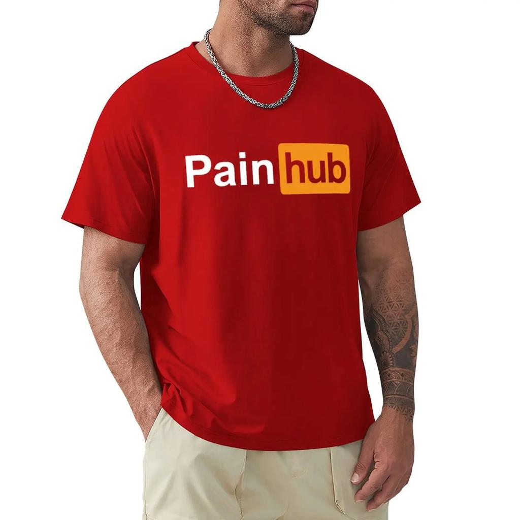 Painhub Мужская Женская Футболка Хлопковая Футболка Мужская Летняя Модная Толстовка Модная Мужская Хлопковая Брендовая Футболка Одежда