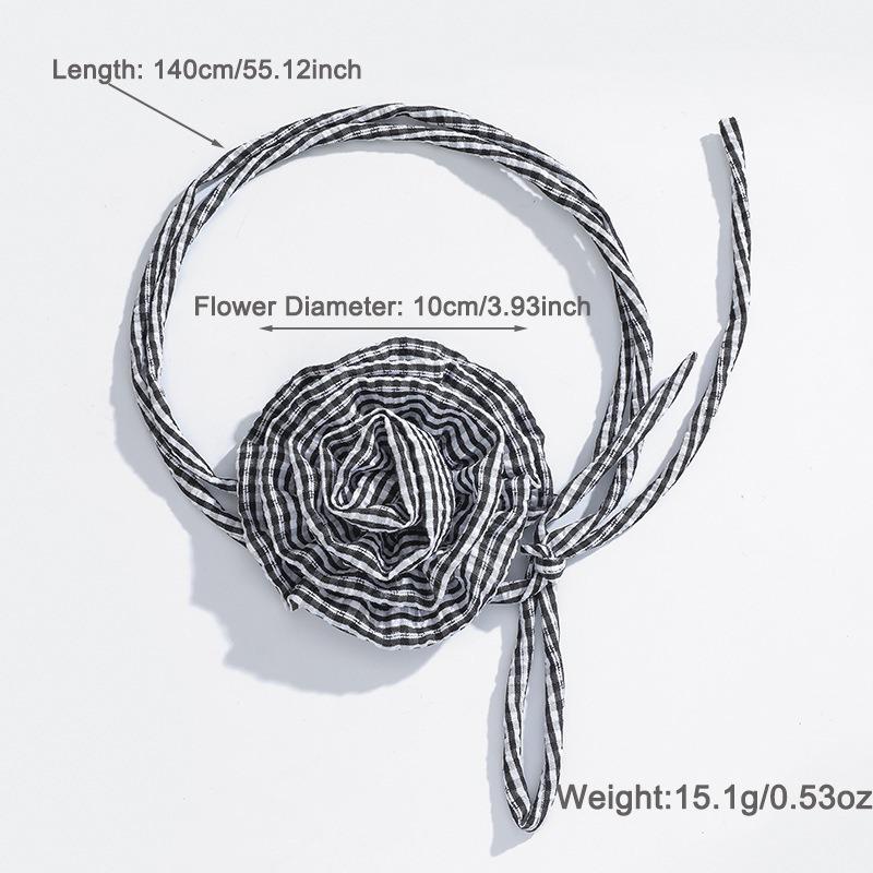 Новое шифоновое ожерелье-чокер в горошек с розами для женщин, аксессуары для вечеринок, длинное элегантное ожерелье с бантами