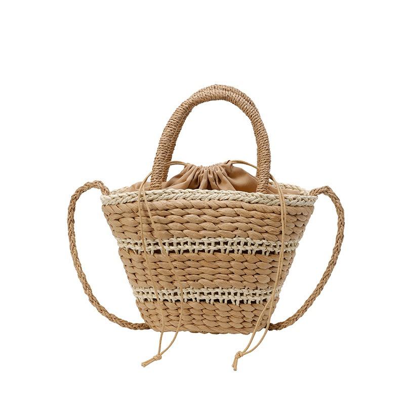 Праздничная пляжная соломенная сумка женская весенне-летняя универсальная сумка большой вместимости плетеная сумка через плечо на одно плечо