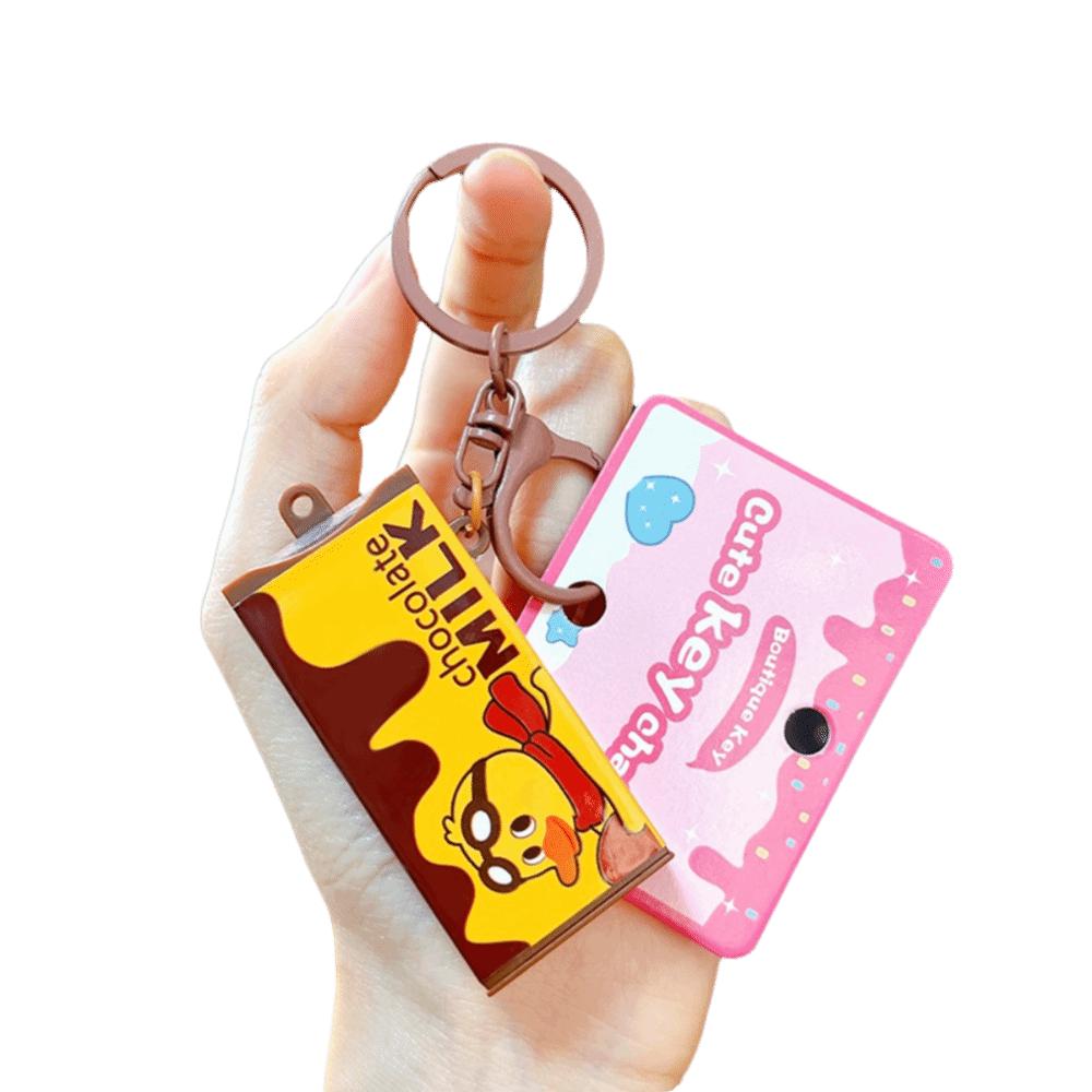 Bendable Fidget Toy Keychain Cartoon Patterns Bendable Keychain Funny Chocolate Keychain For Kids