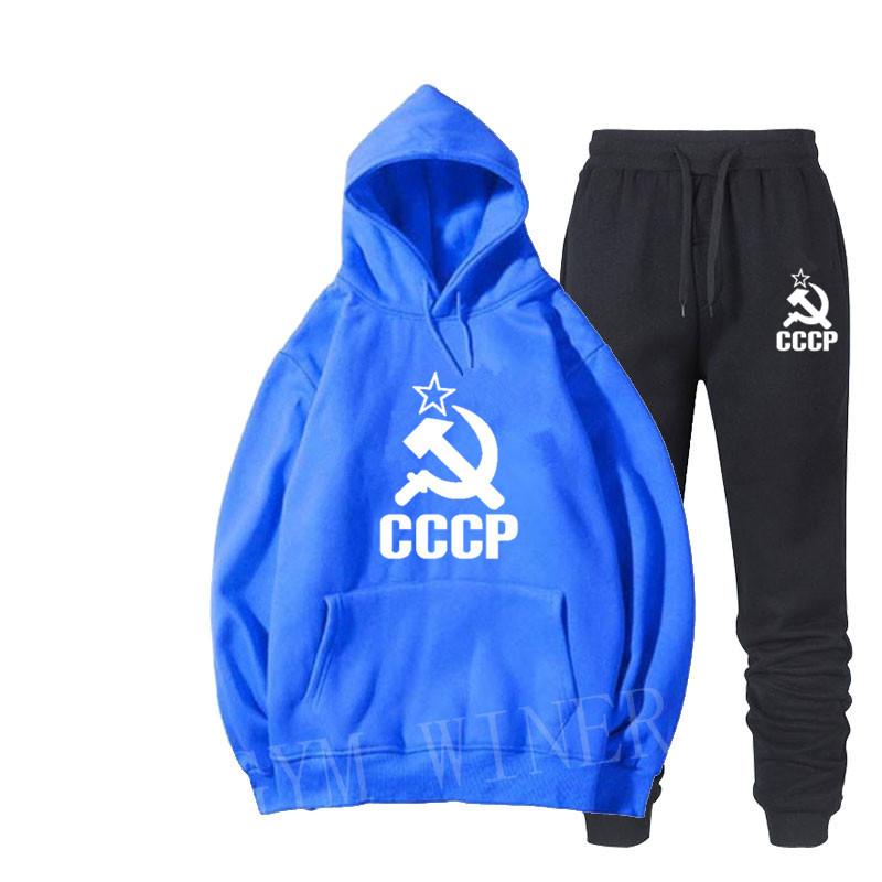 Флисовая толстовка с капюшоном свободного кроя + повседневные спортивные брюки с буквенным принтом модный комплект