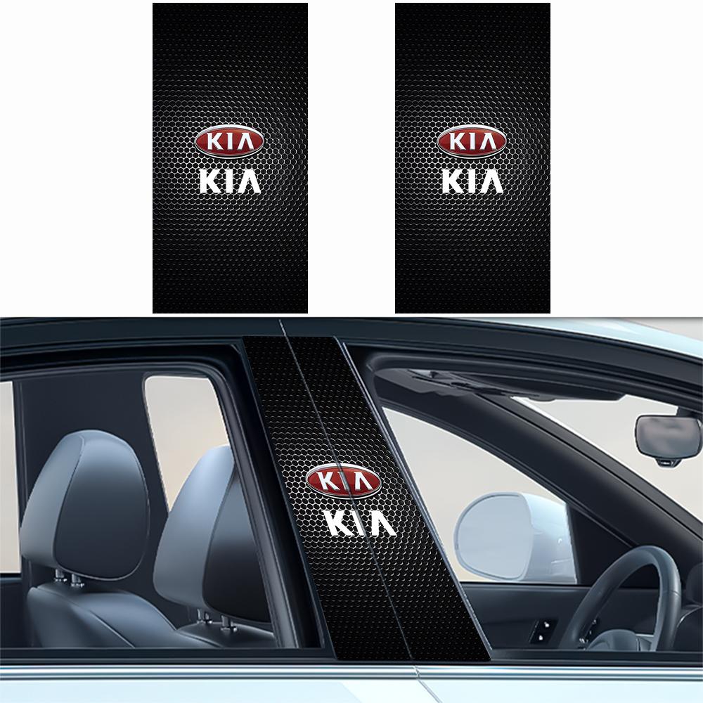 Car Center Pillar Emblem Sticker Auto Door Decorative Sticker For Kia Sportage 3 Rio K2 Ceed Carnival Picanto Soul EV6 K5 K3EY1
