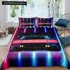 Race Car King Queen Duvet Cover Cool Speed Racing Bedding Set Teens Men Black Sport Car Quilt Cover Polyester Comforter Cover
