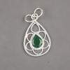 Украшения из граненого зеленого оникса, Подвеска из стерлингового серебра 925 пробы, Ювелирные изделия ручной работы с драгоценными камнями, Подарки для жены, Совершенно новая подвеска
