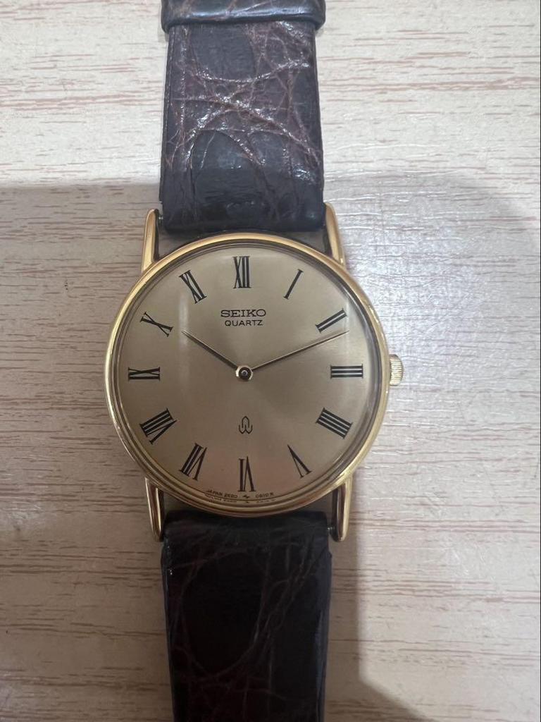 [USED] SEIKO Watch 2620-0190 992266 Gold with Gold Frame