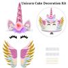 Unicorn Cake Topper Rainbow Horn Kids Girl Birthday Party Cake Decoration Tools Baby Shower Wedding Unicorn Theme Party Supplies
