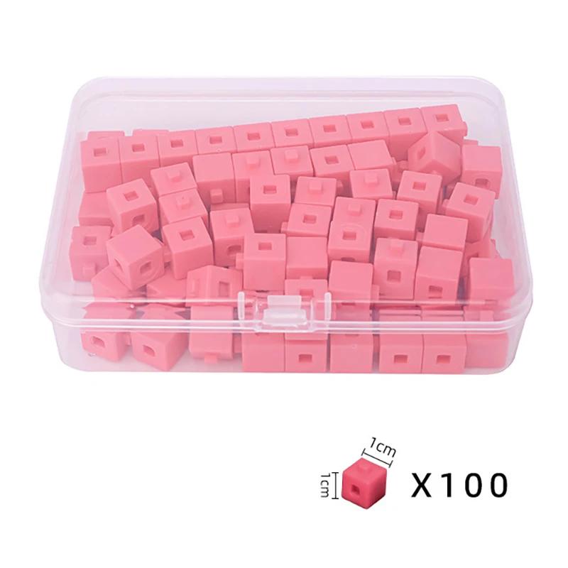 Linking Cubes Montessori Math Toys Number Blocks Learning Decimal Counter Teaching Aids Sensory Educational Toy for Children