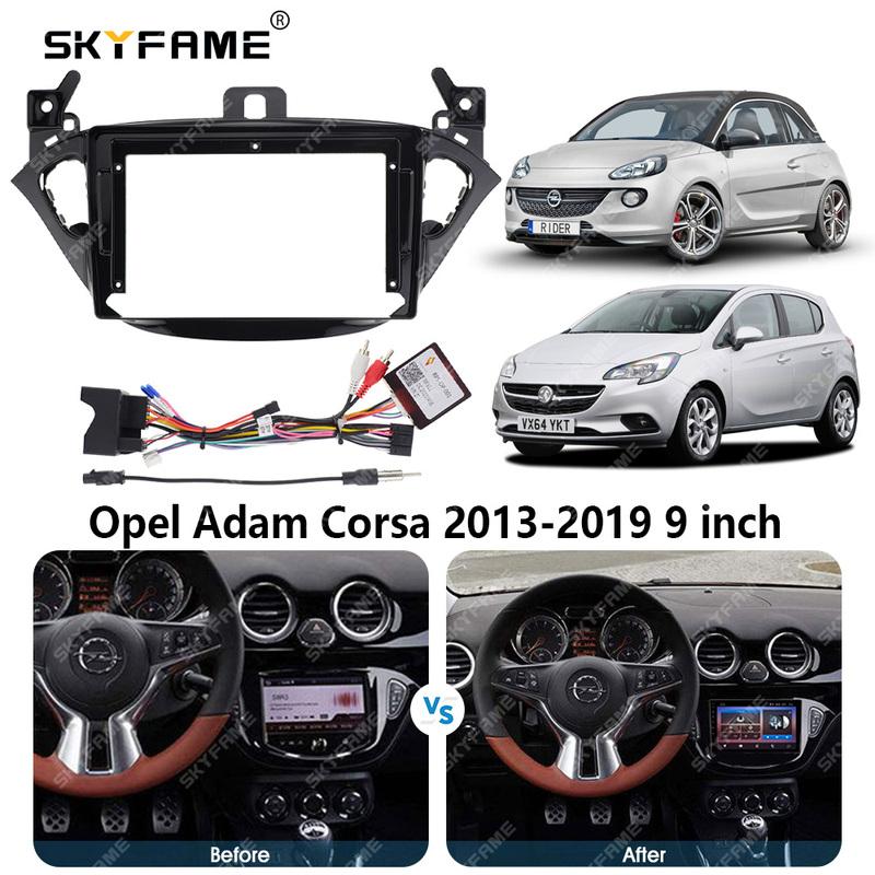 SKYFAME Car Frame Fascia Adapter Canbus Box Decoder Android Radio Dash Fitting Panel Kit For Opel Corsa Adam