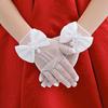 Mesh Bow Glove Dress Accessories Children Gloves Princess Parts Boy White Lace Princess Cream G Y8R8