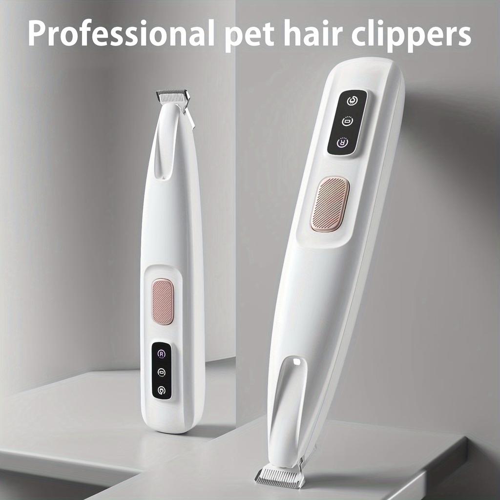 Multi-functional Pet Grooming Hair Trimmer, USB Rechargeable, Low-noise Dog Paw Trimmer with LED Light, Suitable for Nails, Eyes, Face, and Rump.