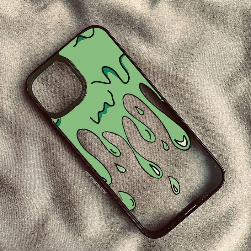 Забавный чехол для телефона с граффити-рисунком для iPhone 16 14 13 15 12 Mini 11 Pro Max XS XR 7 8 Plus INS Пламя Ударопрочный Прозрачный Жесткий Чехол