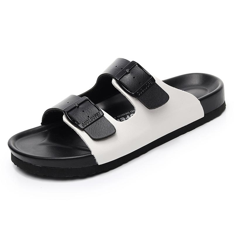 8 стильных женских тапочек 2024 года, пляжные сандалии на плоской подошве для отдыха, летние тапочки для пар, повседневные шлепанцы, женская обувь, большие размеры 35-45