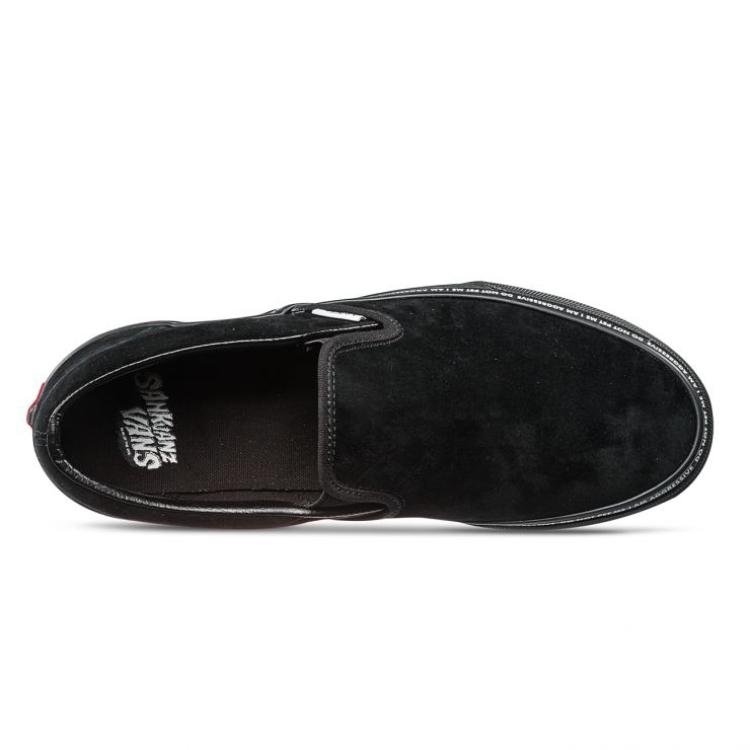 Sankuanz x Vans Classic Slip-On Год Собаки Унисекс Кроссовки Черные VN0A38F7PYD