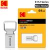 Kodak K112 Super Mini Metalen Usb Flash Drive 64Gb 32Gb 16Gb USB2.0 Flash Disk Flash Pendrive Memory Stick Pen Drive Autosleutel