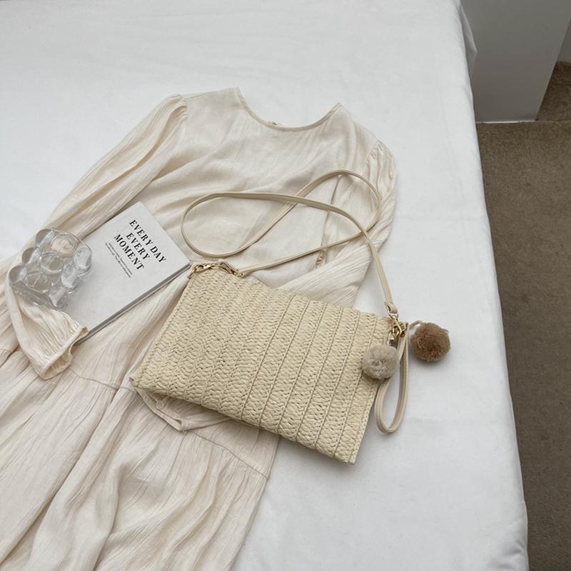 Повседневная женская сумка-конверт, женская модная сумка через плечо, пляжная соломенная плетеная сумка-мессенджер, женская дорожная сумка-тоут