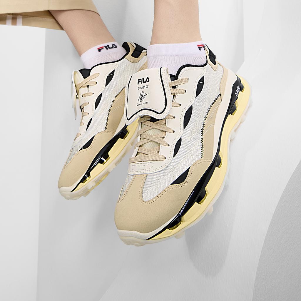 New FILA KM2 Low Top Casual Shoes Men's Early Snow/Beige Yellow F12M433105FPB