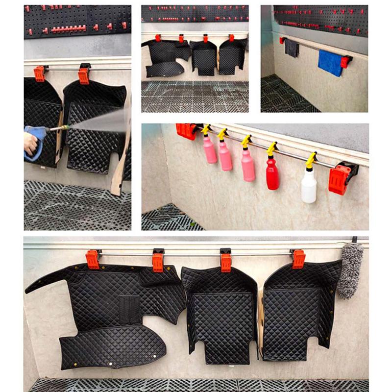 Зажимы для ковриков для мойки автомобиля, 4 шт., поворотные пружинные зажимы из нержавеющей стали, противоскользящие держатели для ковриков для пола, аксессуары для автомобиля