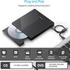 External CD DVD Player USB 3.0 with 4 USB Ports and 2 TF/SD Card Reader, External CD/DVD Drive for Laptop Windows 11/10/8/7/XP/Vista Linux Mac