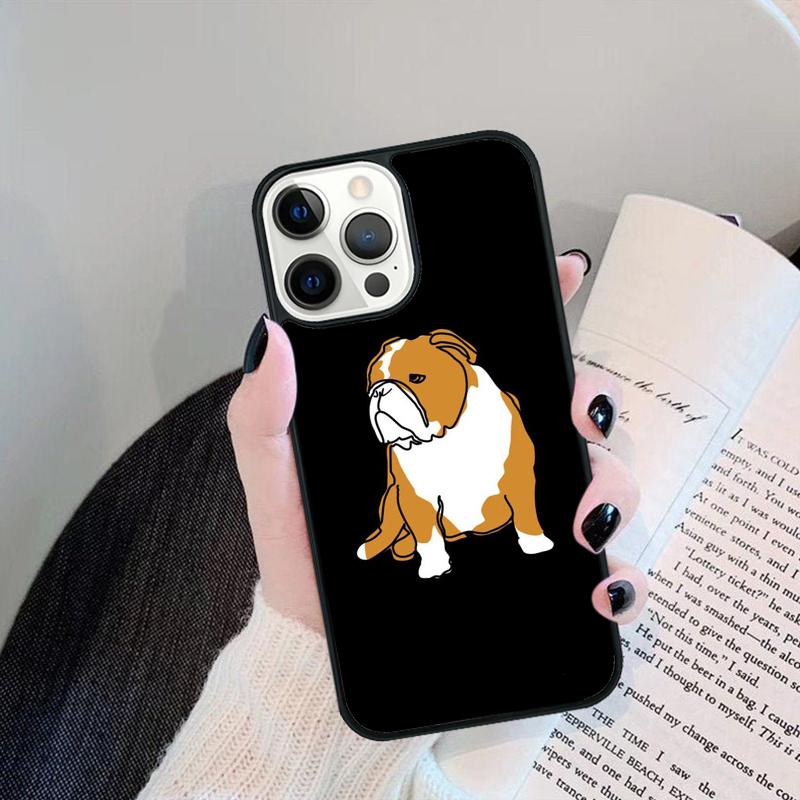 English Bulldog Mobile Phone Case Cover For iPhone 17 Air 15 16 16e 13 14 12 11 Pro Max Coque For Apple Plus fundas