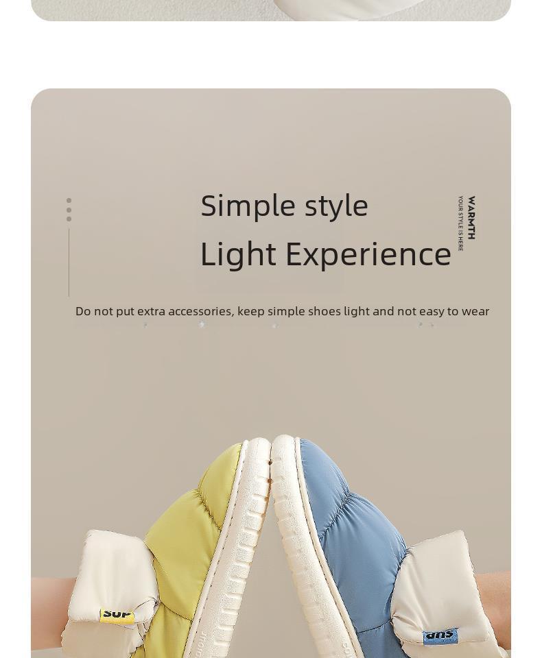 Женские зимние нескользящие хлопковые тапочки 2024 года на каблуках - очень теплые зимние ботинки с бархатной подкладкой для мужчин